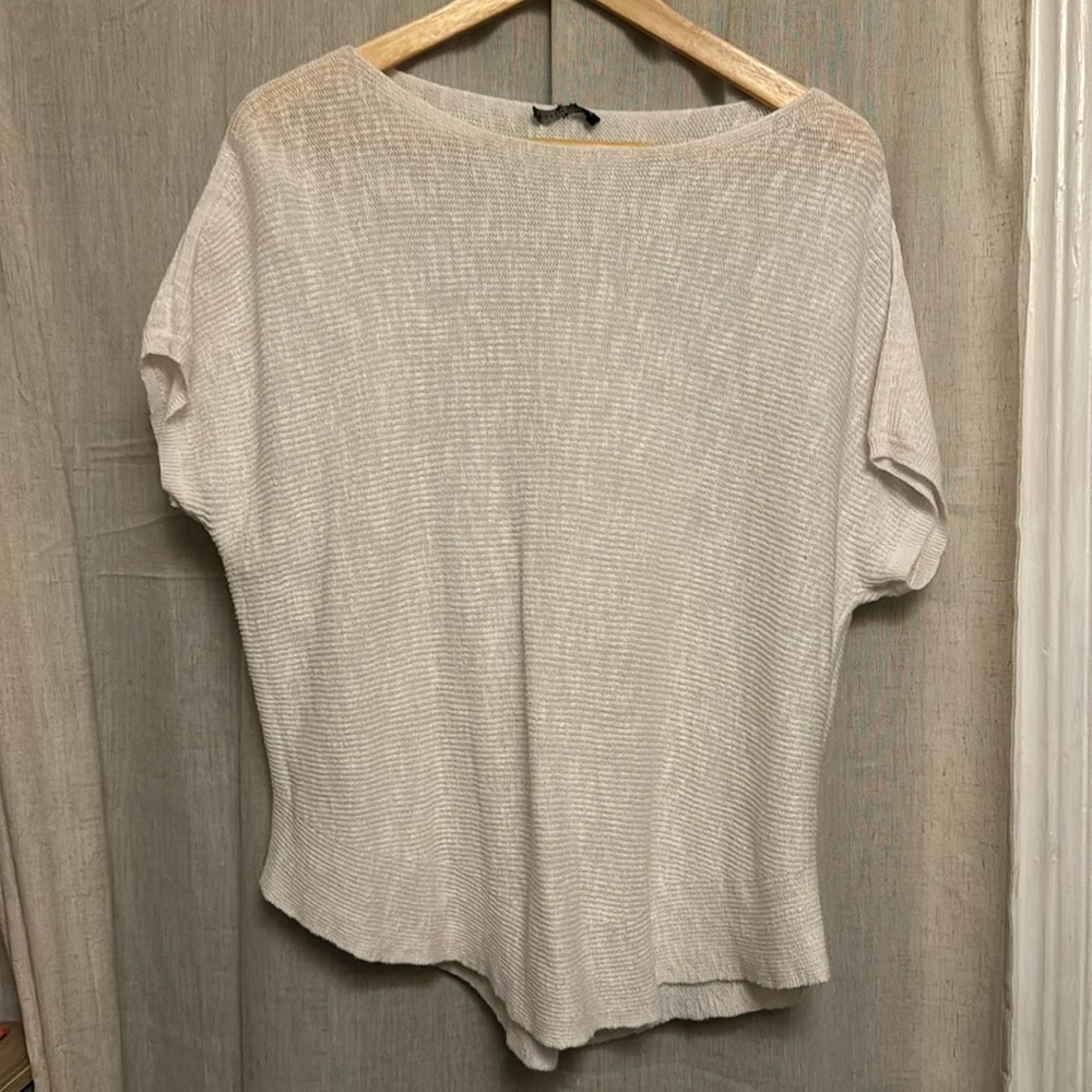 Eileen Fisher cotton linen blend t-shirt